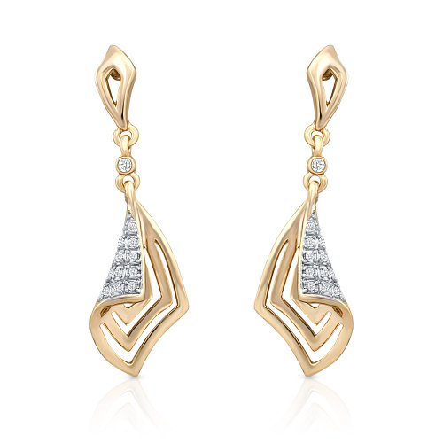 Oviya Gold Plated Glam Destination Earrings With Crystal For Women ER2191027G
