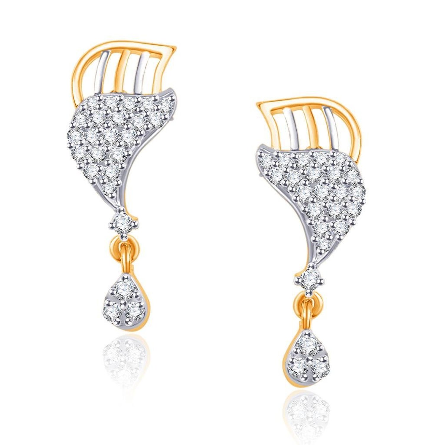 Nishtaa 22K Yellow Gold Drop Earrings