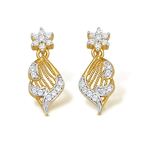 WearYourShine By PC Jeweller The Zosima Collection 18k Yellow Gold and Diamond Stud Earrings