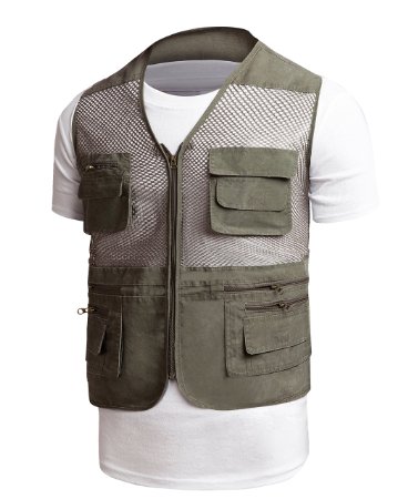 Men's 12 Pockets Mesh Breathable Fly Fishing Photography Vest Waistcoat