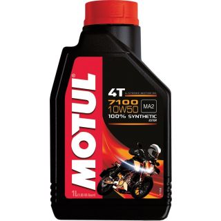 MOTUL 7100 4T 10W50 Synthetic Petrol Engine Oil for Bikes (1L, Pack of 1)