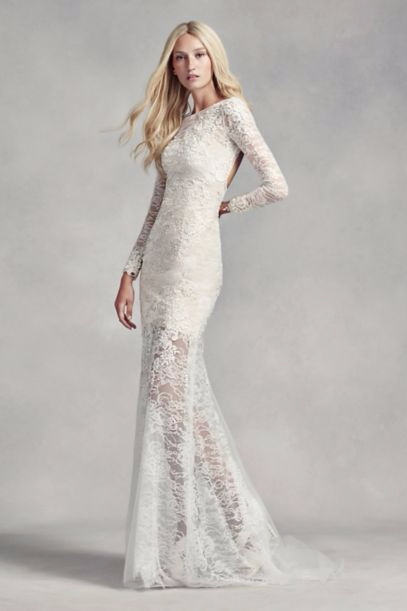 NEW! White by Vera Wang Lace and Beads Wedding Dress copy