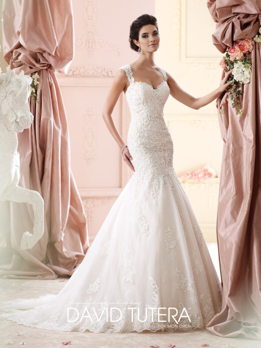NEW! EXTRA LENGTH Jewel Tulle Aline Wedding Dress with Lace Applique