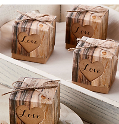 Rustic Tree Favor Boxes