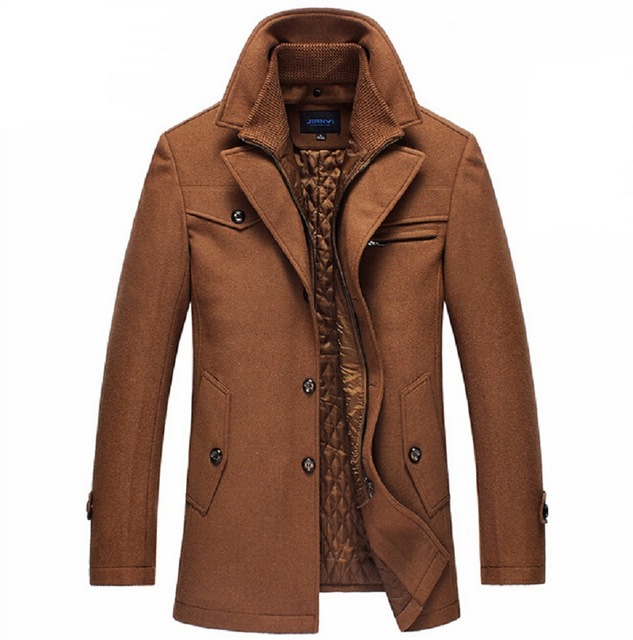 New Arrival Winter Wool Coats Slim Fit Jackets Fashion Outerwear Warm Man Casual Jacket Overcoat Pea Coat Plus Size M-XXXXL