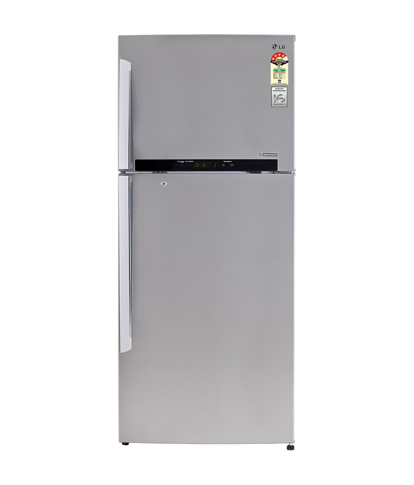 LG 420 Ltr. M472GNSL Frost Free Double Door Refrigerator - Noble Steel